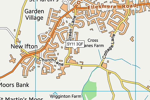 SY11 3QF map - OS VectorMap District (Ordnance Survey)