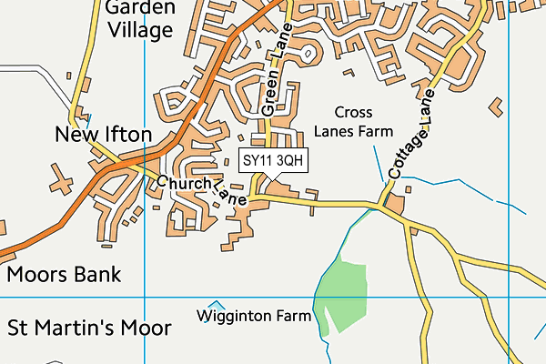 SY11 3QH map - OS VectorMap District (Ordnance Survey)