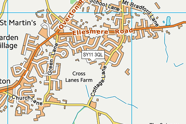 SY11 3QL map - OS VectorMap District (Ordnance Survey)