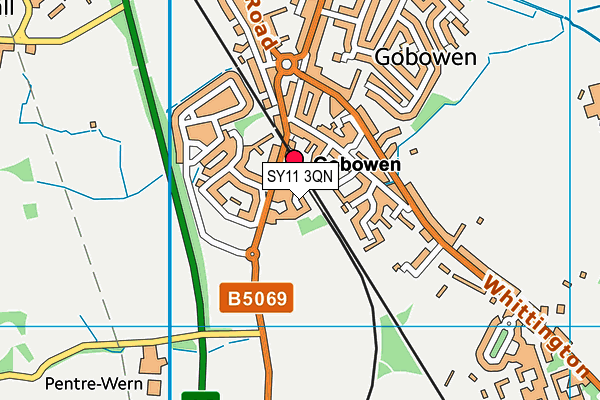 SY11 3QN map - OS VectorMap District (Ordnance Survey)