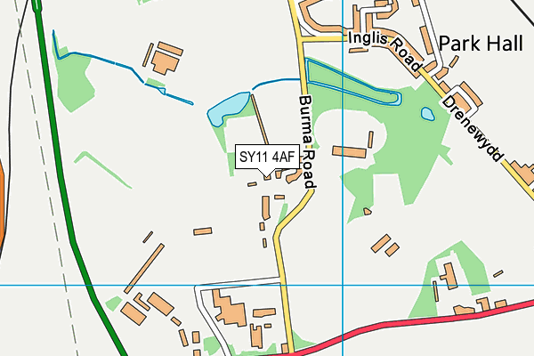 SY11 4AF map - OS VectorMap District (Ordnance Survey)