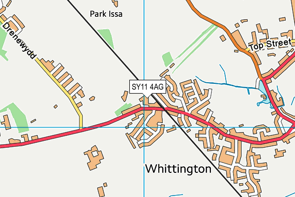 SY11 4AG map - OS VectorMap District (Ordnance Survey)