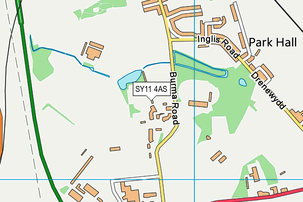 Park Hall Stadium map (SY11 4AS) - OS VectorMap District (Ordnance Survey)
