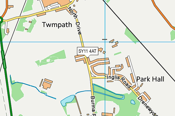 SY11 4AT map - OS VectorMap District (Ordnance Survey)