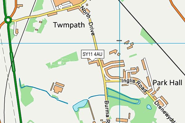 SY11 4AU map - OS VectorMap District (Ordnance Survey)