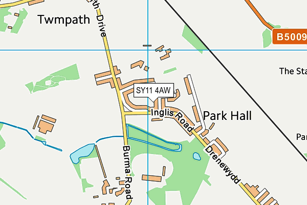 SY11 4AW map - OS VectorMap District (Ordnance Survey)