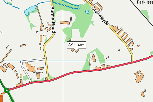 SY11 4AY map - OS VectorMap District (Ordnance Survey)