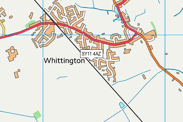 SY11 4AZ map - OS VectorMap District (Ordnance Survey)