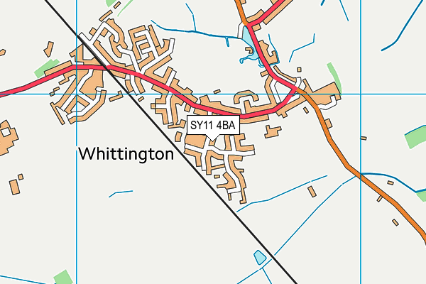 SY11 4BA map - OS VectorMap District (Ordnance Survey)