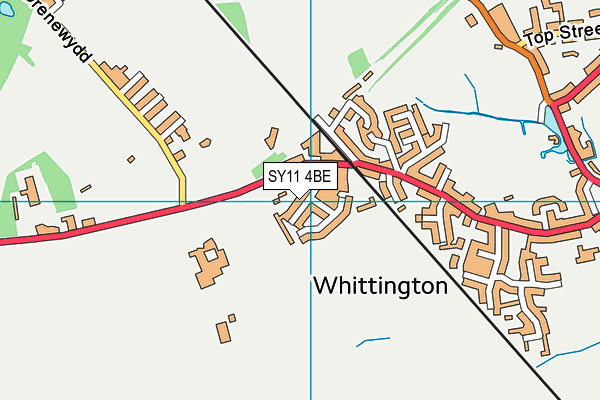 SY11 4BE map - OS VectorMap District (Ordnance Survey)