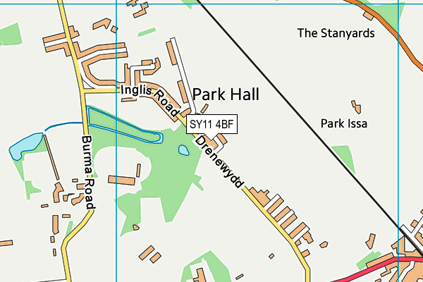 SY11 4BF map - OS VectorMap District (Ordnance Survey)