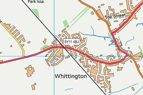 SY11 4BJ map - OS VectorMap District (Ordnance Survey)