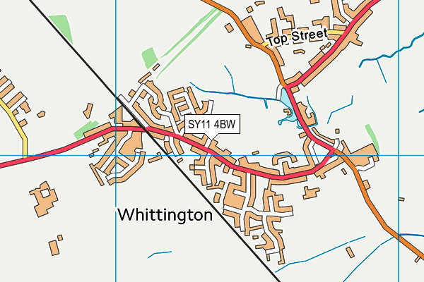 SY11 4BW map - OS VectorMap District (Ordnance Survey)