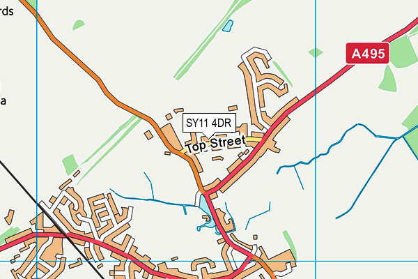 SY11 4DR map - OS VectorMap District (Ordnance Survey)