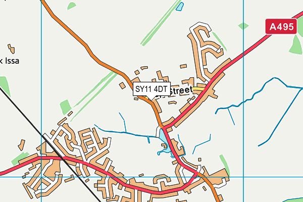 SY11 4DT map - OS VectorMap District (Ordnance Survey)