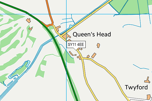 SY11 4EE map - OS VectorMap District (Ordnance Survey)