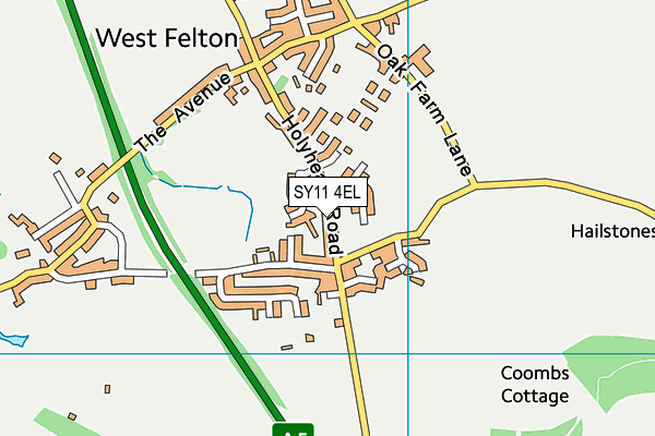 SY11 4EL map - OS VectorMap District (Ordnance Survey)