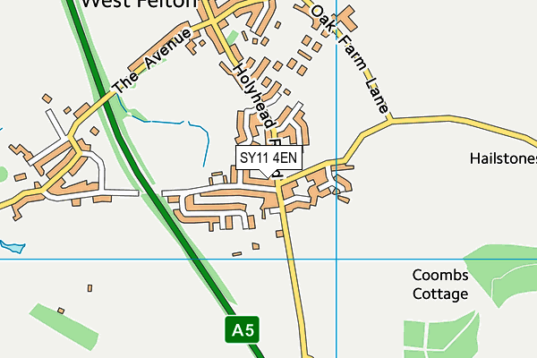 SY11 4EN map - OS VectorMap District (Ordnance Survey)