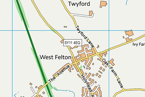 SY11 4EQ map - OS VectorMap District (Ordnance Survey)