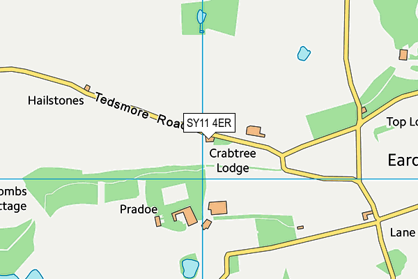 SY11 4ER map - OS VectorMap District (Ordnance Survey)