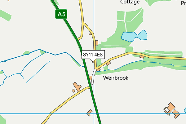 SY11 4ES map - OS VectorMap District (Ordnance Survey)