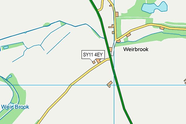 SY11 4EY map - OS VectorMap District (Ordnance Survey)