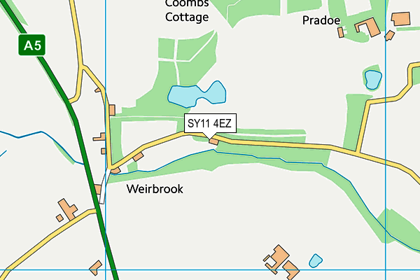 SY11 4EZ map - OS VectorMap District (Ordnance Survey)