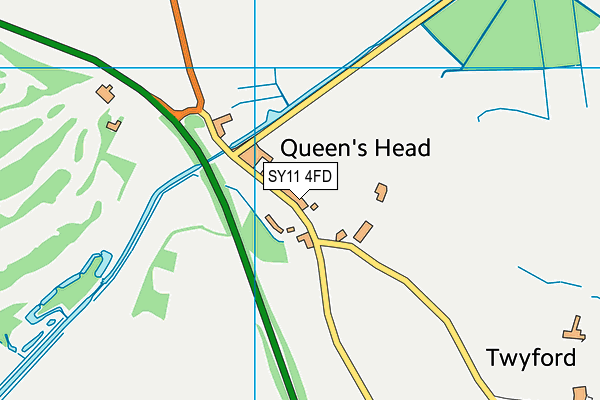 SY11 4FD map - OS VectorMap District (Ordnance Survey)