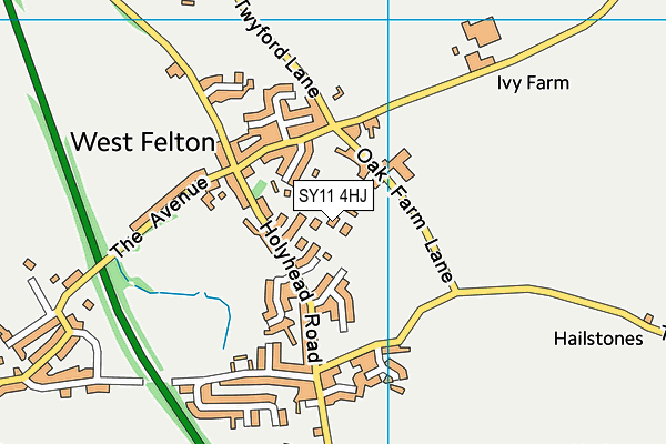 SY11 4HJ map - OS VectorMap District (Ordnance Survey)