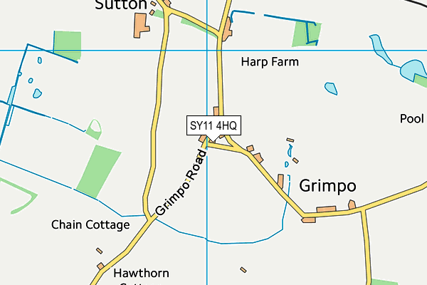 SY11 4HQ map - OS VectorMap District (Ordnance Survey)