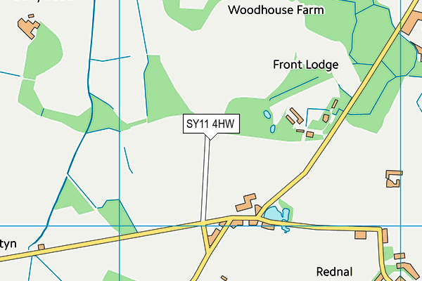 SY11 4HW map - OS VectorMap District (Ordnance Survey)