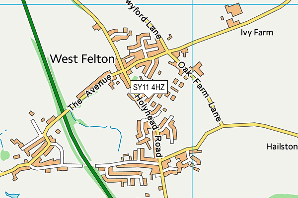 SY11 4HZ map - OS VectorMap District (Ordnance Survey)