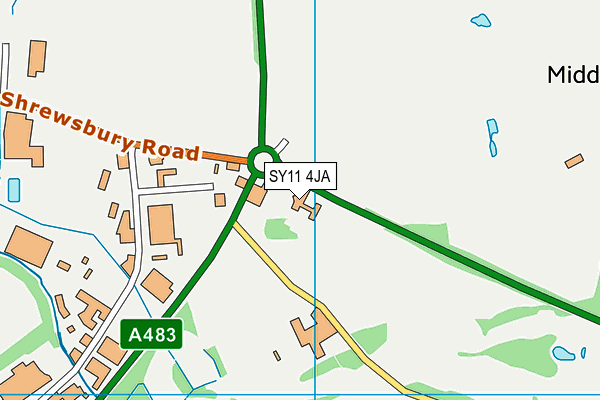 SY11 4JA map - OS VectorMap District (Ordnance Survey)