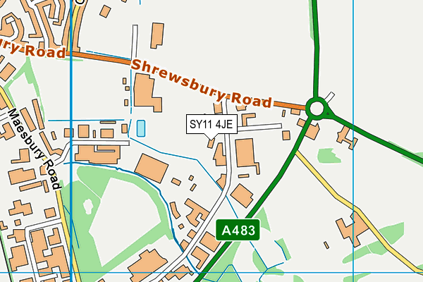 SY11 4JE map - OS VectorMap District (Ordnance Survey)