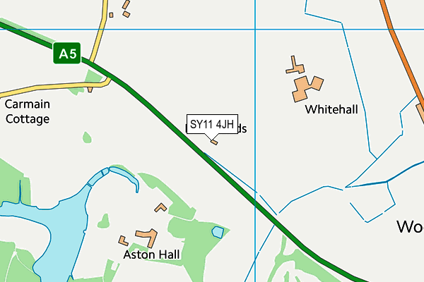 SY11 4JH map - OS VectorMap District (Ordnance Survey)