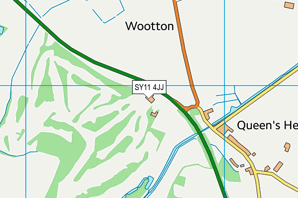 Oswestry Golf Club map (SY11 4JJ) - OS VectorMap District (Ordnance Survey)