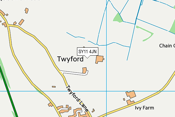 SY11 4JN map - OS VectorMap District (Ordnance Survey)