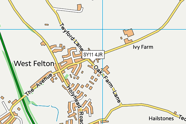 West Felton CofE Primary School map (SY11 4JR) - OS VectorMap District (Ordnance Survey)
