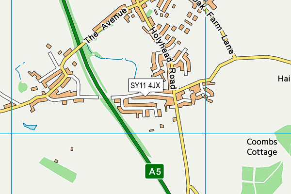 SY11 4JX map - OS VectorMap District (Ordnance Survey)