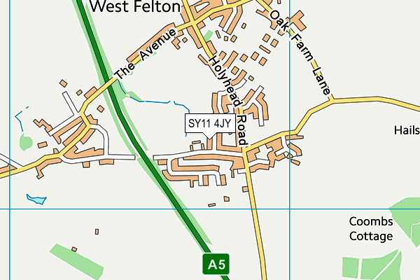 SY11 4JY map - OS VectorMap District (Ordnance Survey)