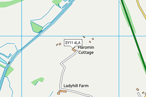 SY11 4LA map - OS VectorMap District (Ordnance Survey)