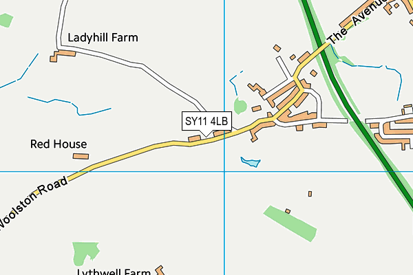 SY11 4LB map - OS VectorMap District (Ordnance Survey)