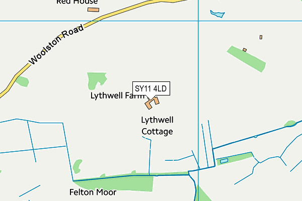 SY11 4LD map - OS VectorMap District (Ordnance Survey)