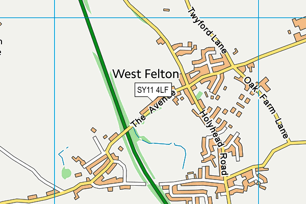 SY11 4LF map - OS VectorMap District (Ordnance Survey)