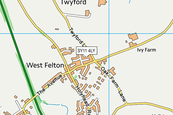 SY11 4LY map - OS VectorMap District (Ordnance Survey)