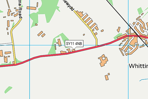 SY11 4NB map - OS VectorMap District (Ordnance Survey)