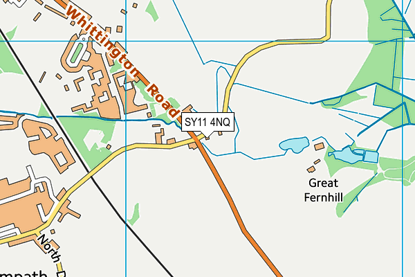 SY11 4NQ map - OS VectorMap District (Ordnance Survey)