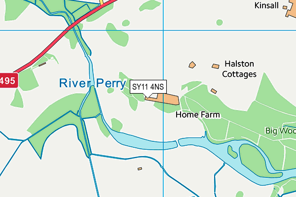 SY11 4NS map - OS VectorMap District (Ordnance Survey)