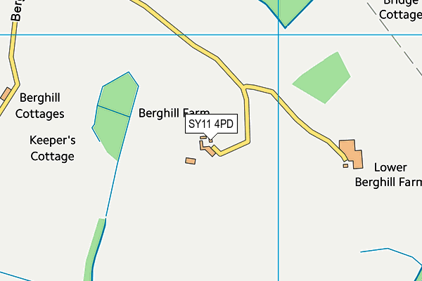 SY11 4PD map - OS VectorMap District (Ordnance Survey)