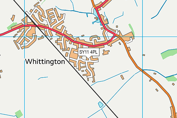 SY11 4PL map - OS VectorMap District (Ordnance Survey)